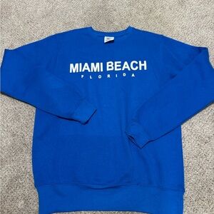 Blue Miami Beach Sweatshirt